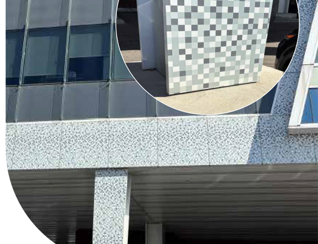 Custom imaging and decorative facade patterns