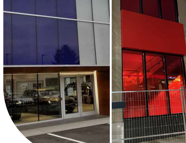Glass and glazing colour change
